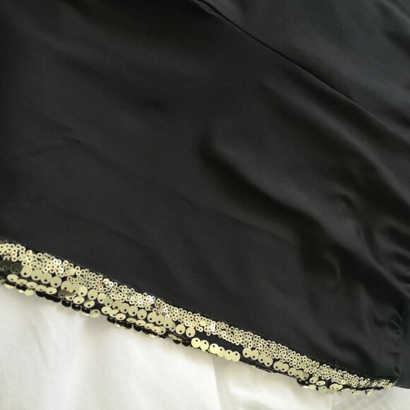 HOST PICK - Black Gold Sequin Skinny Ankle Length High Waist Pants Leggings M - Picture 8 of 12